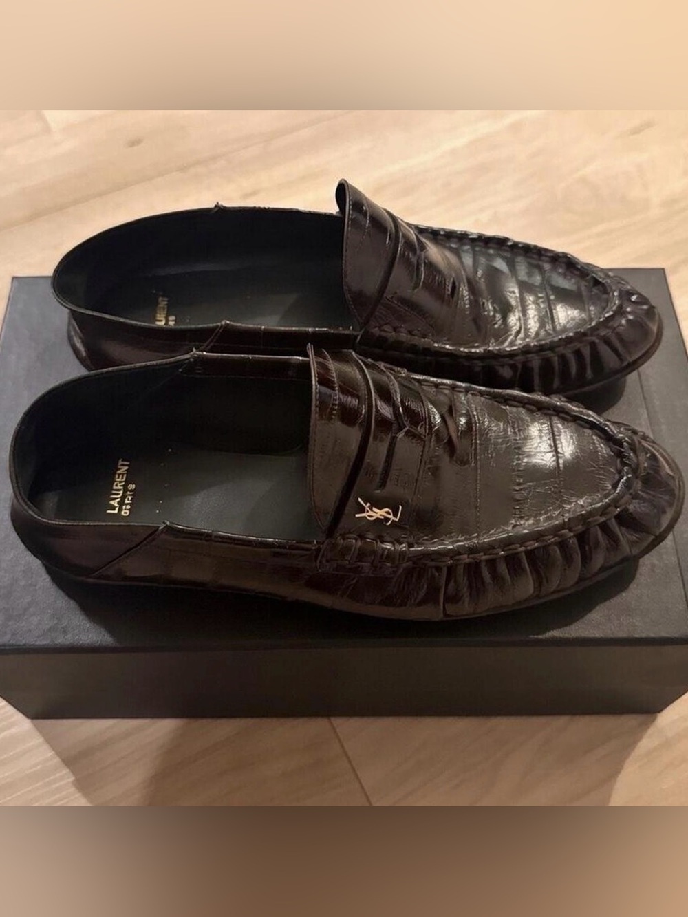 Saint Laurent "Le Loafer" Eel Skin Leather